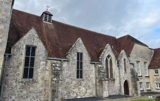 Neotimber composite decking in charcoal installed to areas surrounding Salisbury Cathedral