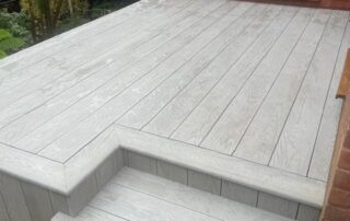 Millboard Composite Decking Terrace in Smoked Oak Waterlooville 2 Composite decking balcony installed in Waterlooville