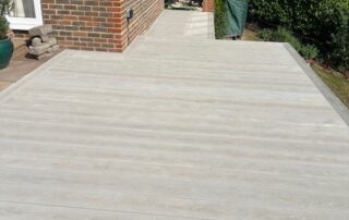 Millboard Composite Decking in Smoked Oak Farnham 7 Composite decking porch installed in Farnham